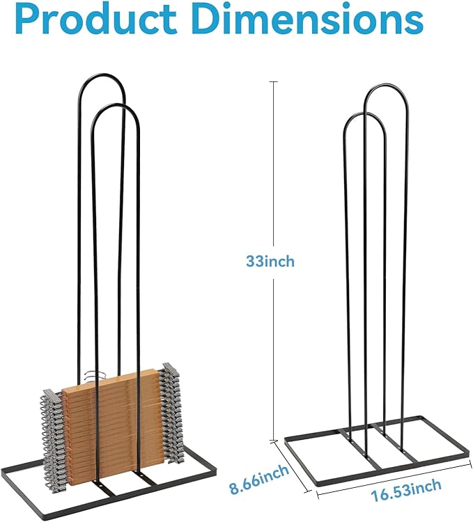 Hanger Organizer Stacker 33 inch Height - Hanger Storage Rack Stand - Clothes Hanger Holder Hold up to 120 Velvet Hangers for Closet and Laundry (Black，1PC