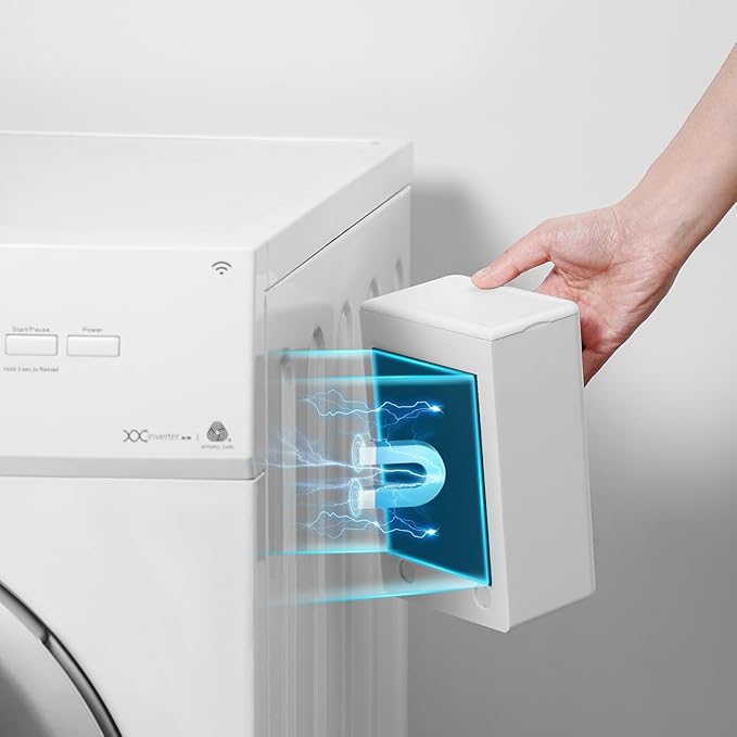 Magnetic Dryer Sheet Holder for Laundry Room, Dryer Sheet Container ,Dryer Sheet Dispenser,Wall Dryer Sheet Box for Laundry Organization and Storage,Plastic Fabric Sheet Holder with Lid,Cream White