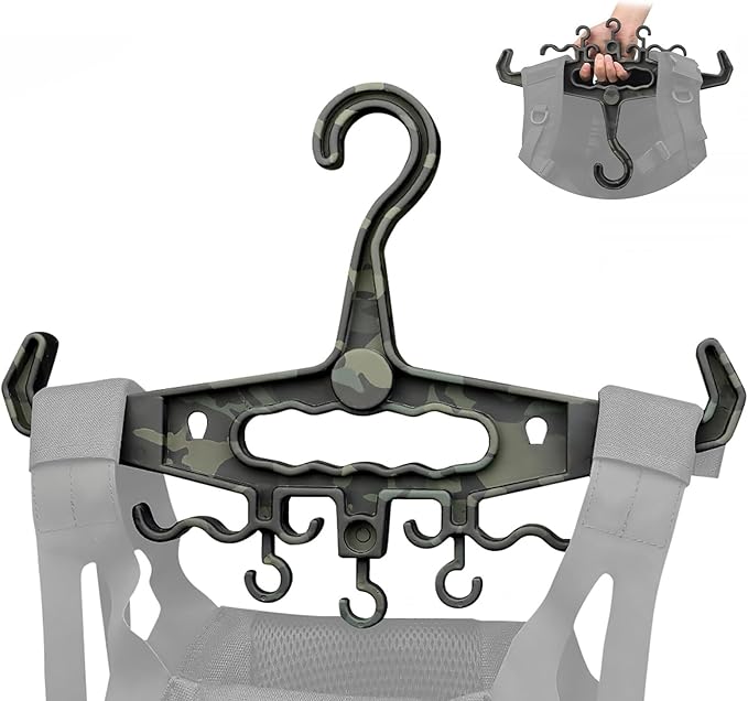 Upgrade Super Heavy Duty Hangers for Tactical Gear, Portable Tactical Gear Police Gear Backpack Organizer for CS Tactical Training Outdoor