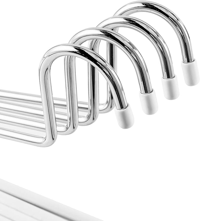 VASLIM 12 Pack Blanket Hangers Heavy Duty Black Vinyl Coated Nonslip - Great for Quilts, Comforters, Table Cloths, Towels, Sleeping Bags,Drapery and bedspreads(White)