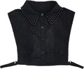 Handcrafted Faux Diamond and Pearl Fake Collar Shirts Versatile Dickey Collar Half Shirt Collar for Women
