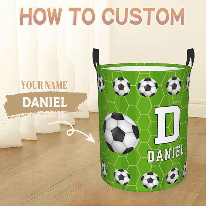 Custom Name Laundry Basket, Personalized Collapsible Laundry Hamper with Name for Bathroom Bedrooms, Customized Dirty Clothes Hamper Storage Basket Gifts for Kids Boys Girls Baby Men Women