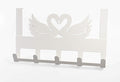 Mango Steam Over-The-Door Organizer Hanger for Towels, Hats, Hoodies, Coats, Backpacks, & Keys (Swan, White)