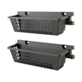 Suncast 2-Pack Accessory Baskets, Resin Organizers for Shed, Black, 25" x 7.25" x 7" - Outdoor Storage Organization, 30 lb Weight Capacity Per Shelf Basket, EZ Bolt Wall-Mount Assembly