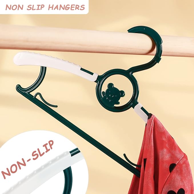 Baby Hangers for Nursery Closet 60 Pack Plastic Kids Clothes Hanger Space Saving Non Slip Extendable Toddler 11-14” Adjustable Hangers Heavy Duty Clothing Infant Hanger Bulk,Mixed Color for Boys