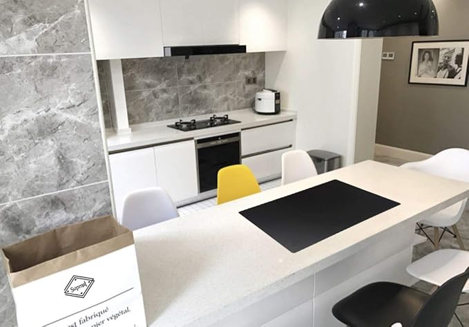 Home Essential, Supmat XL, Super Versatile Extra Large and Thick Heat Resistant Silicone Mat, Counter Mat (Pure Black)