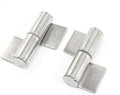 2pcs 73mm Clothes Hangers Metal Rotation Grass Gate Door Soldering Butt Hinge Children's Clothes Hangers Silver Tone
