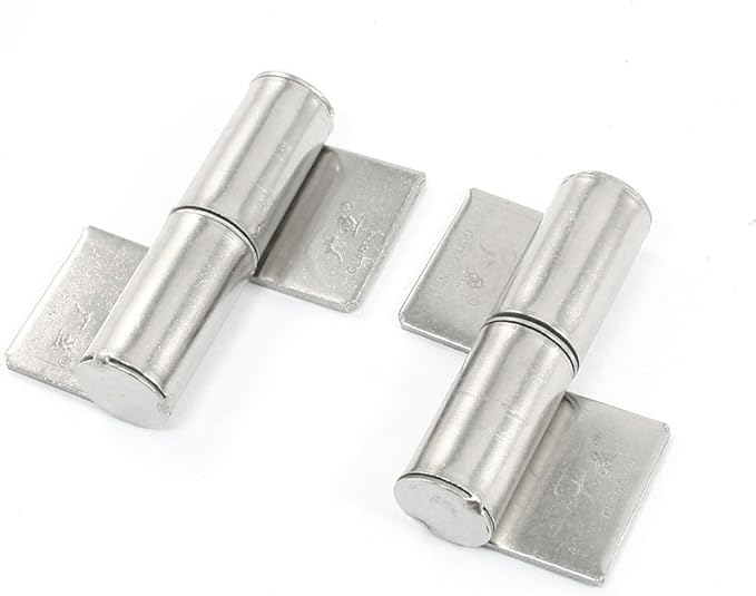 2pcs 73mm Clothes Hangers Metal Rotation Grass Gate Door Soldering Butt Hinge Children's Clothes Hangers Silver Tone