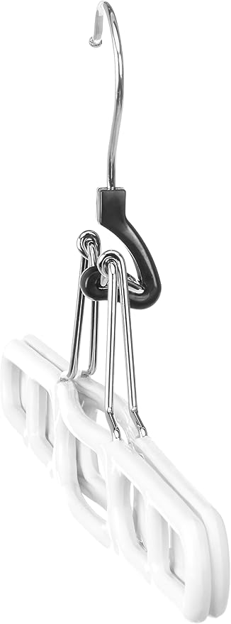 Whitmor Slack Clamp Hangers, S/2, Chrome / White