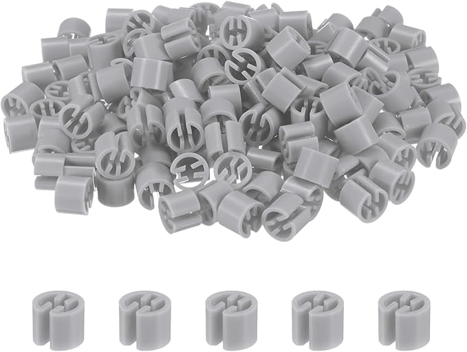 300-Pack Clothes Hanger Markers Blank, Plastic Garment Color Coded Size Clips Fit 3.5mm Rod for Clothing/Wire Hangers, Colored Coding Marker [Gray]