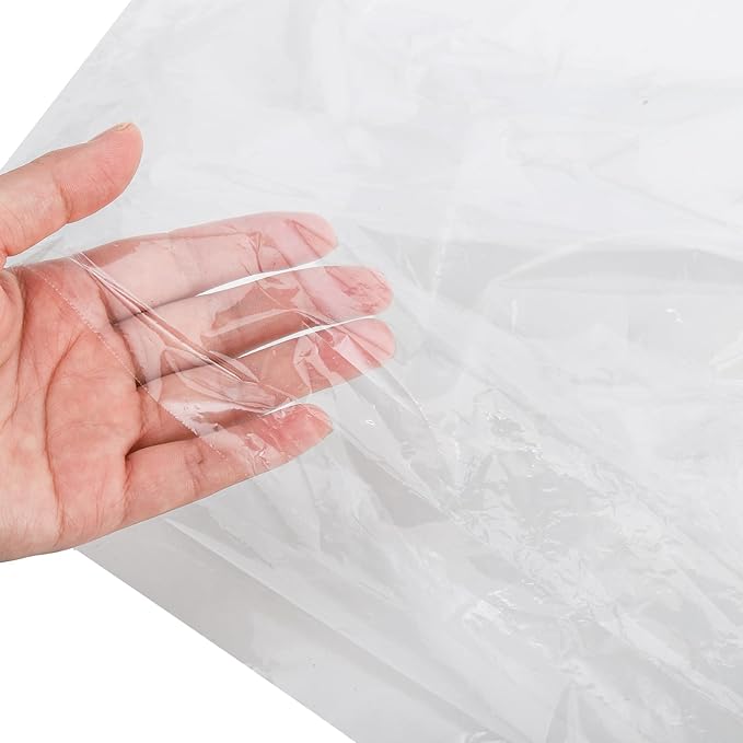AVLA 50 Pack 71 Inch Clear Garment Bag, Extra Long Plastic Dry Cleaning Bag, Dry Cleaner Hanging Clothes Cover, Dust-proof Transparent Dress Protector Bag for Coat Suit Closet Storage Home Laundry