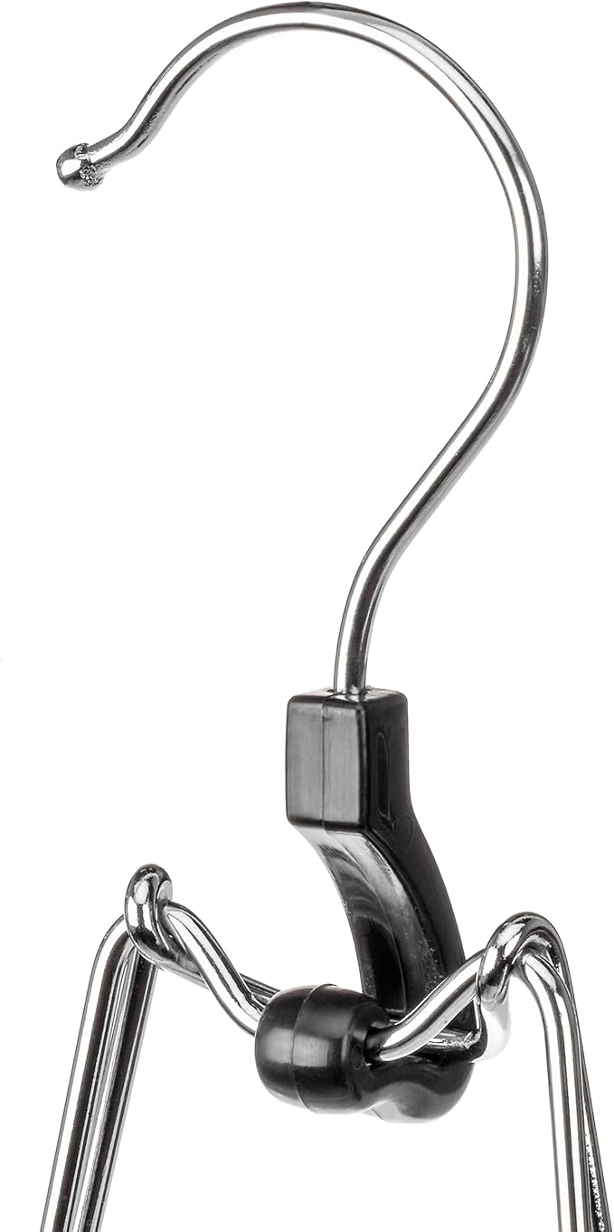 Whitmor Slack Clamp Hangers, S/2, Chrome / White
