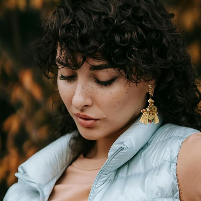 Madison Tyler Fall Earrings for Women | Cute Statement Autumn Earrings Dangling | Maple Leaf Scarecrow Shoes Shoes Rabbit Mushroom Earrings for Women