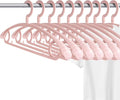 Plastic Clothes Hanger, Extra Thick Plastic Wide Shoulder Adult 360 Degrees Rotate Slip Resistant Standard Clothing Hanger Ideal for Everyday Use Pink 10 Pack