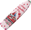 Gnome Ironing Board Cover Love Heart Standard Size 15 x 54 Stain Resistant Fasteners Elastic Edge Valentines Day Ironing Cover 15x54 Home Decoration