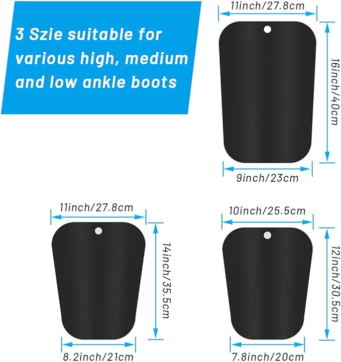 AHIER Boot Shapers - 12 Sheets for Tall Boots, 3 Sizes - 12/14/16in, Stand Up Inserts (6 Pairs)