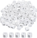 MECCANIXITY Clothes Hanger Marker Colored Hanger Sizer Garment Markers Tag (Number 33, White) for Garment Clothing Color Coding, Pack of 100 Pcs