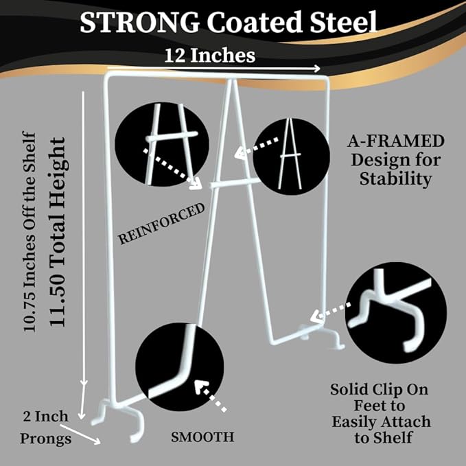 Evelots Wire Shelf Dividers -10 Pack- Closet Storage & Organization for Office/Pantry/Garage - Tall Shelf Separator - Easy Clip-No Tool - Solid Coated Steel