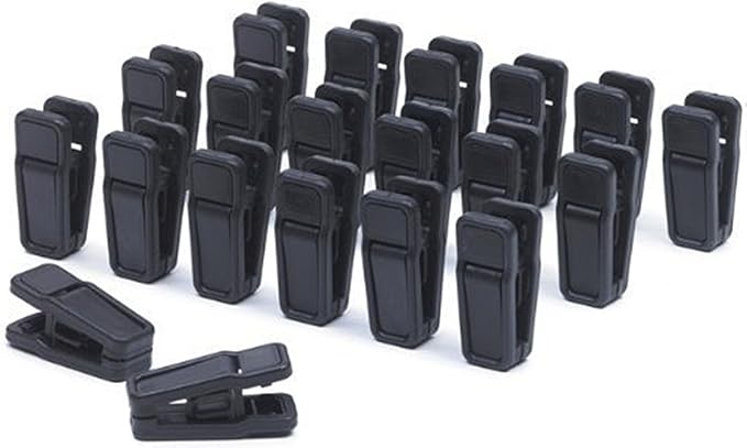 Black Huggable Hangers Finger Clips Huggable Ultra Slim Line Finger Clips Set of 20