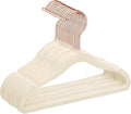 MIZGI Baby Velvet Hangers,Non-Slip Kids & Toddler Hangers,11.8 Inch Hangers for Baby Clothes,Pack of 50(Ivory)