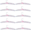 Padded Coat Hangers Padded Hangers Flower Satin Padded Clothes Hangers Soft Sweater Hangers Padded Hangers for Clothes Shirt Blouse Lingerie 10PCS, 15 inch.