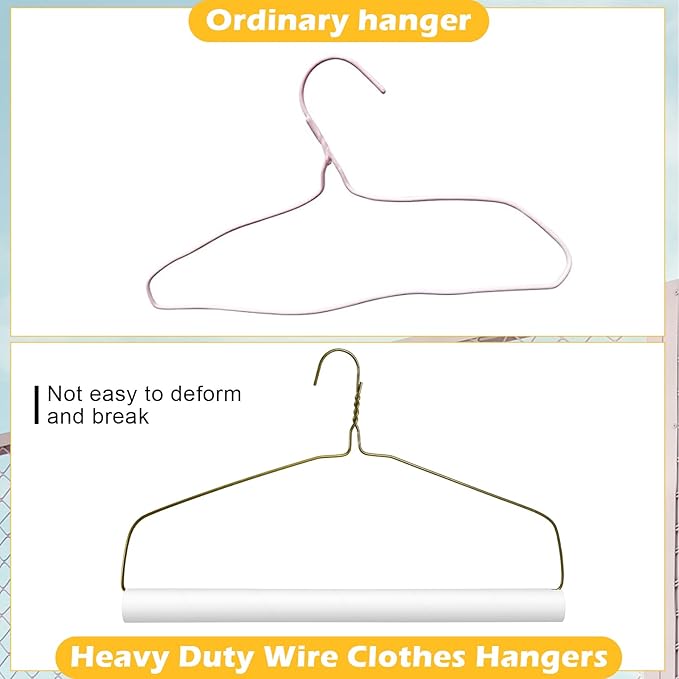 5 Sets Dry Cleaner Hangers 18" Drapery Hanger and Tubes Tablecloth Hangers Blanket Hanger Drapery with Strong 10.5 Gauge Wire for Heavy Items