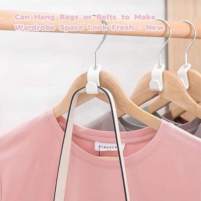 50 PCS Hanger Connector Hooks, Space Saving Hangers, Closet Hanging Organizer for College Dorm Room Essentials, Thickening Upgrade (Blue-50 Pcs)