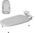 Mini Ironing Board Tabletop Ironing Board Compact Foldable Iron Board Thick Steel Tube with Heat Resistant Covers, Iron Rest for Dorms, Apartment and Travel (Grey)