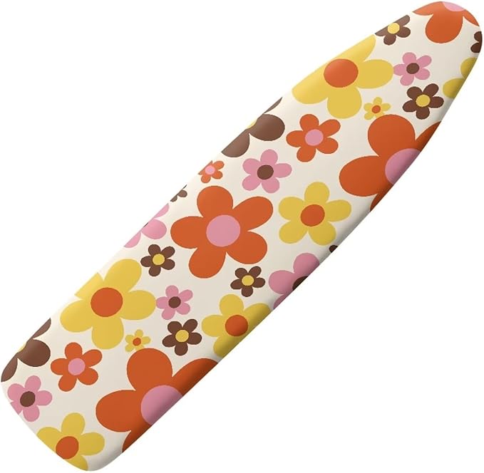 Flower Ironing Board Cover and Pad Resist Scorching Cover for Ironing Board Easy to Install Thick Ironing Board Protector for Table 54x15 inches