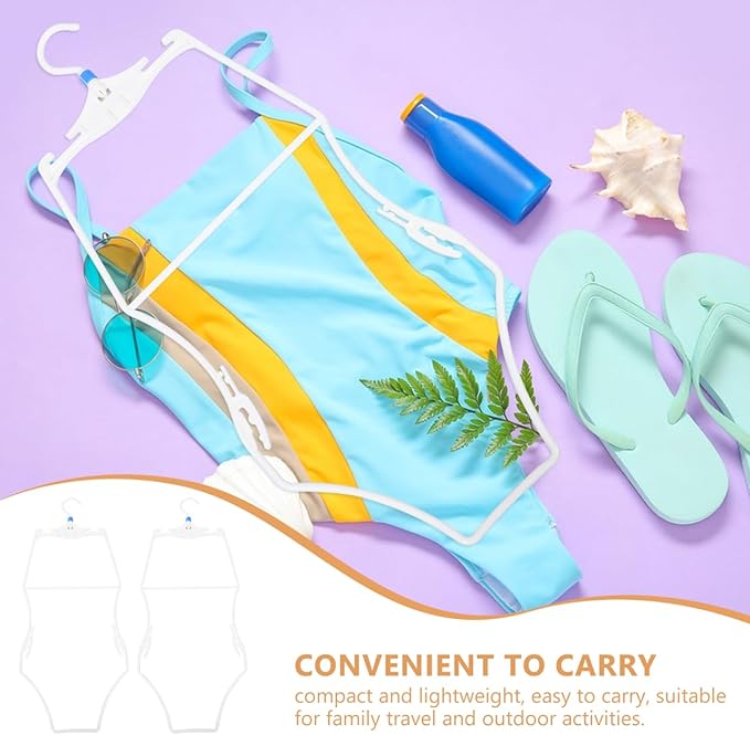 Kids Swimsuit Hangers 3 Pcs Plastic Bikini Display Clips Lightweight Swimwear Organizer for Home Travel Pool Storage and Retail Use