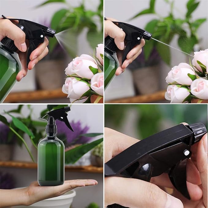 Plastic Spray Bottles 17OZ Empty Spray Bottle 2PCS Refillable Water Squirt Bottles Leakproof Water Spray Bottles for Cleaning Solution Alcohol Gardening Plants and Hairdressing