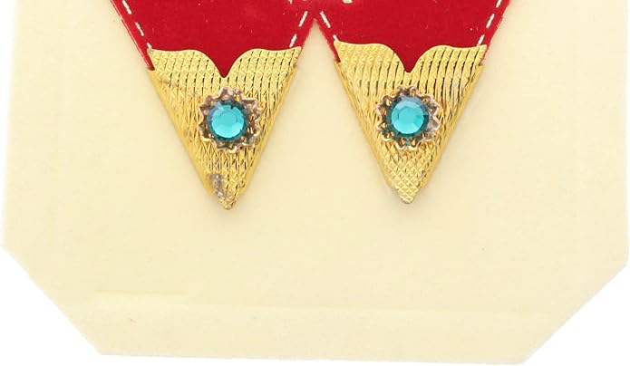 HHH Designs Gold Plated Collar Stays for Men and Women - Western Style Collar Tips - Stone Accents Collar Pins - Made in USA