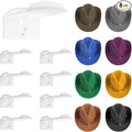 3.0 Inch Wall Hat Hooks (8 Pack) – Strong Adhesive Cowboy Hat Rack with Anti-Slip Teeth, Multi-Purpose Hook for Keys & Accessories, Minimalist Hat Organizer, Western Room Décor – Clear