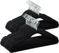 Yaheetech 100 Pack Non Slip Velvet Hangers Heavy Duty Flocked Coat Suit Hangers Space Saving Clothes Racks with 360° Swivel Hook, Black