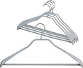 Mawa by Reston Lloyd BodyForm Series Style 42/LS, Non-Slip Steel Clothing Hanger for Suits, Dresses, & Shirts, 1½ inch Wide Shoulder Support and Pant Bar, Set of 60, Silver
