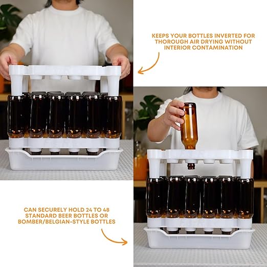 FASTFERMENT - frb1 FastFerment FRBB-24 Bottle Drying Rack, FastRack24, White