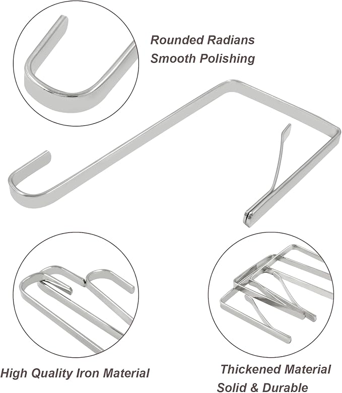 10Pcs Over The Door Hooks - Metal Z Hanger for Hanging Clothes, Towels, Coats and More (5mm)
