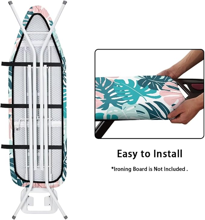 SEANATIVE Tropical Leaves Ironing Board Cover and Pad 54x15 Iron Board Replacement Cover Non-Slip Stretchy Cover Home Decorations