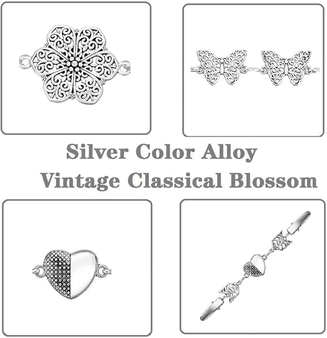 Vintage Sweater Clips Shawl Dresses Shirt Clips Retro Cardigan Collar Chain Clips Brooch Pins for Women
