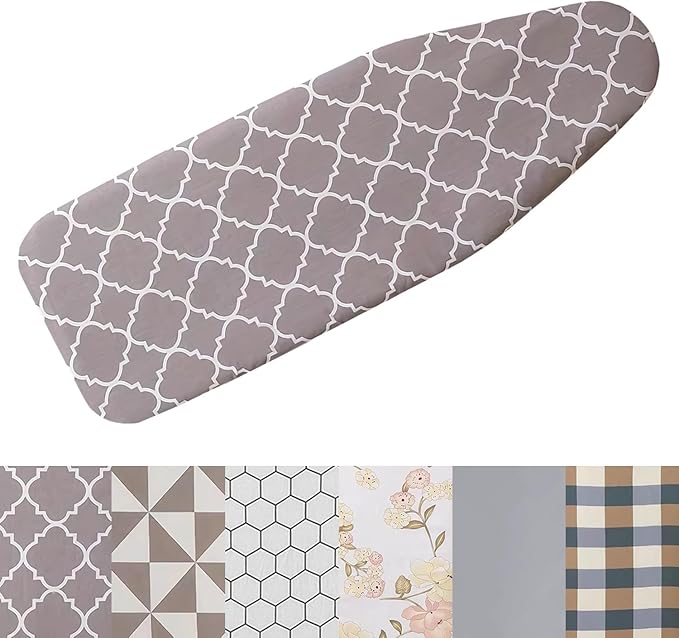 Cotton Ironing Board Cover,35x12in 39x13in 43x13in 47x15in Ironing Board Cover and Pad Standard Size Homes Iron Board Cover Ironing Cover and Pad(Coffee,39x13in)