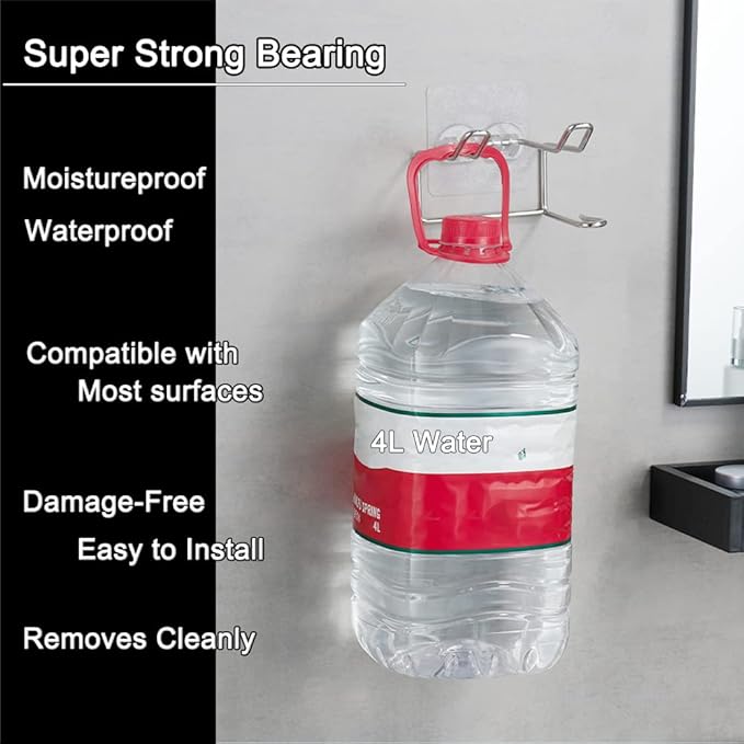 2 Pack Hair Dryer Holder, Self Adhesive Wall Mount Waterproof Blow Dryer Rack Storage Organizer Hanger, Compatible with Dyson and Most Hair Blower Appliance, Brush, Curling Iron, Straightener
