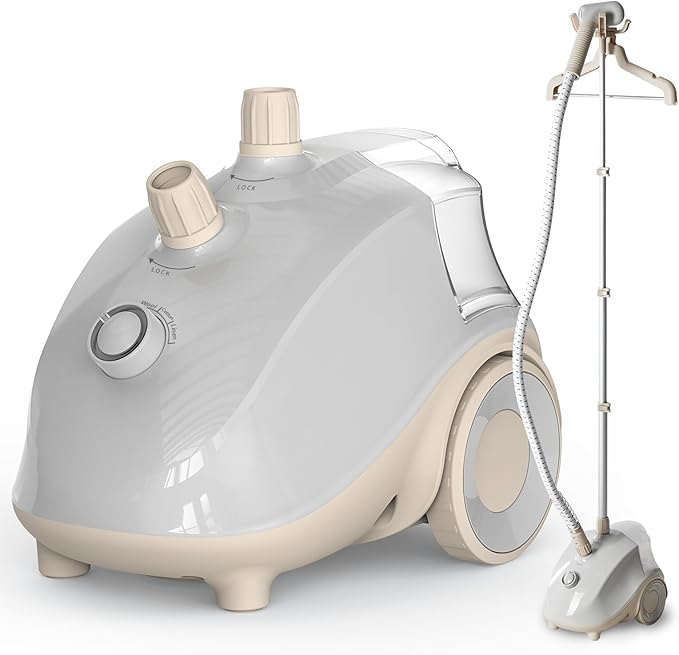 DUMOS Garment Steamer for Clothes Standing, 1500W Efficient Clothes Steamer Standing, 1.7L Water Tank for 55 Min Continuous Steaming with Wheels, Professional Fast Heating Wrinkle Remover