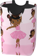 Cute African American Black Girl Laundry Hamper Storage Basket Toys Clothes Organizer Bin For Home Bathroom Bedroom Dorm Nursery, 52l