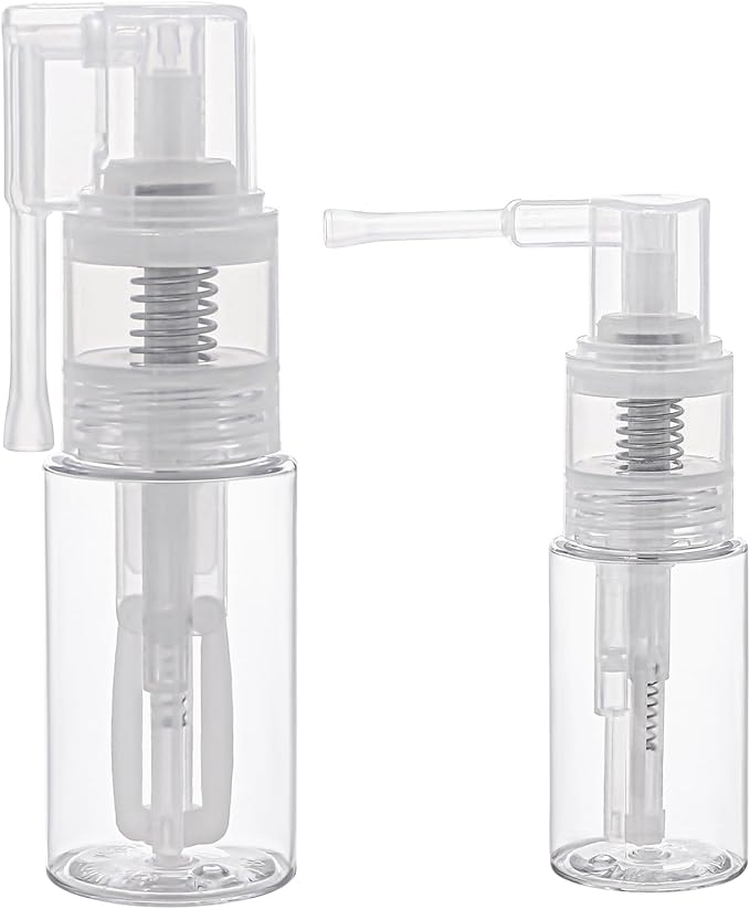 KALIONE 2 Pcs Glitter Duster Sprayer Transparent Craft Glitter Spray Bottle Empty Multi-Purpose Empty Plastic Spray Bottle Portable 35ml Bottles for Craft Scrapbooking Cardmaking(14ml + 35ml)