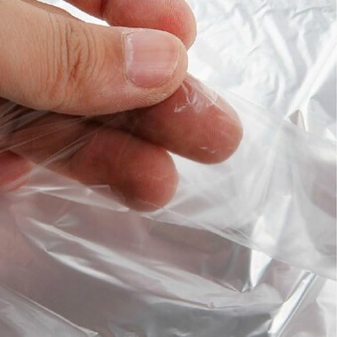 80Pcs Dry Cleaner Bags Plastic Clear Can be Hung Transparent Clothing Dust Cover
