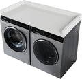 FAHKNS Washer Dryer Countertop - Wood Laundry Washer Dryer Topper with Anti-Slip Mat, 54" Width Waterproof Laundry Room Organization, Light & Save Space, White
