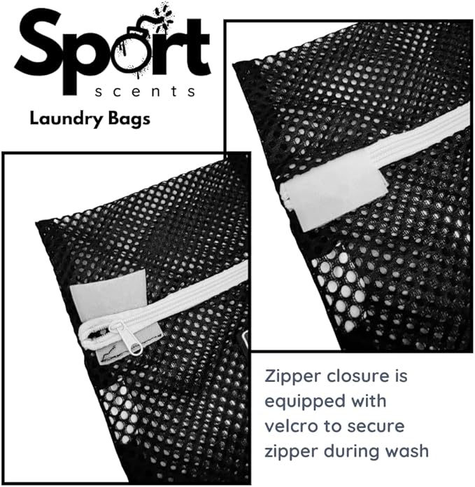 Heavy-Duty Mesh Laundry Bag – 18 x 24 inches with Personalized Name Tag for Dirty Clothes, Shoes, Wraps & Gym Gear – Travel Laundry Bag for Athletes – Zipper or Drawsting closure. (Zipper Closure)