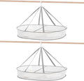 1 Tier Clothes Drying Rack Foldable, 31.5" Mesh Clothes Hanging Dryer, Space Saving Sweater Drying Rack, Laundry Rack,with Internal Fixation, for Clothes, Towels, Underwear, Indoor, Outdoor (2 Pcs)