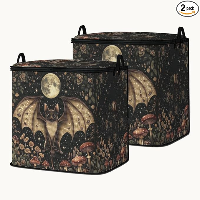 2pcs closet organizers and storage under bed,clothing blanket sweater sheet bedding comforter duvet quilt pillow toy storage bags with lids,dorm room essentials for containers 95L