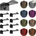 3.0 Inch Wall Hat Hooks (8 Pack) – Strong Adhesive Cowboy Hat Rack with Anti-Slip Teeth, Multi-Purpose Hook for Keys & Accessories, Minimalist Hat Organizer, Western Room Décor – Black
